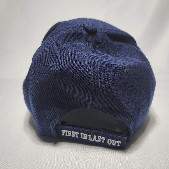 First In Last Out Fire Department Rescue EMS Flame Cap Hat Adult Adjustable - Picture 8 of 12